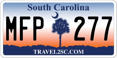 SC license plate MFP277