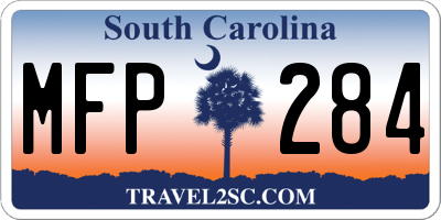 SC license plate MFP284