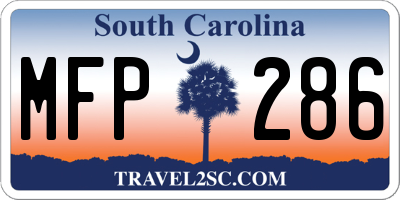SC license plate MFP286