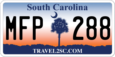 SC license plate MFP288