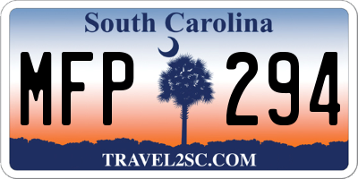 SC license plate MFP294