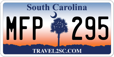SC license plate MFP295