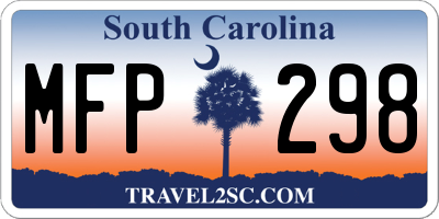 SC license plate MFP298