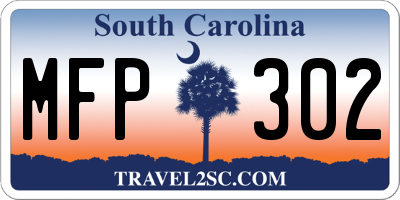 SC license plate MFP302