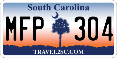 SC license plate MFP304