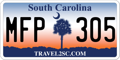 SC license plate MFP305