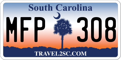 SC license plate MFP308