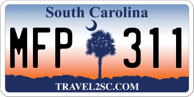 SC license plate MFP311