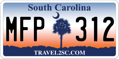 SC license plate MFP312