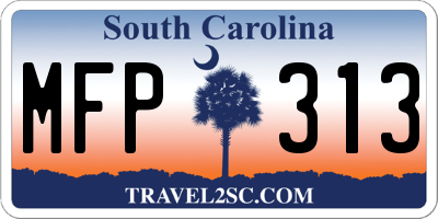 SC license plate MFP313
