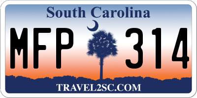 SC license plate MFP314