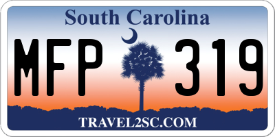 SC license plate MFP319