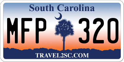 SC license plate MFP320