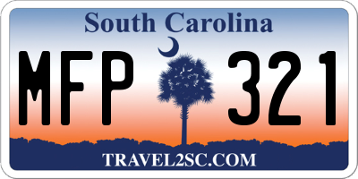 SC license plate MFP321