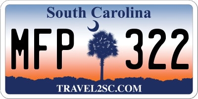 SC license plate MFP322