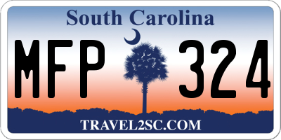 SC license plate MFP324