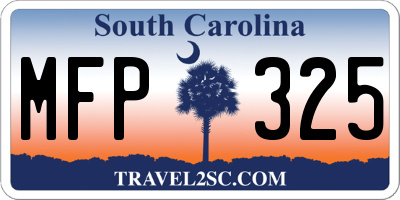 SC license plate MFP325