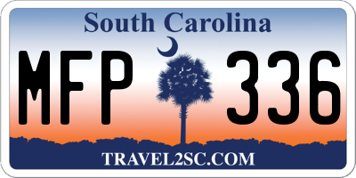 SC license plate MFP336