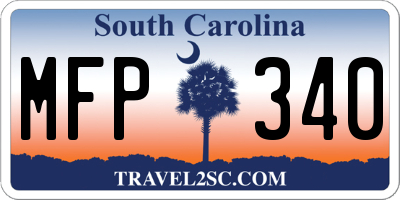 SC license plate MFP340