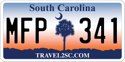 SC license plate MFP341