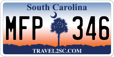 SC license plate MFP346