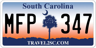 SC license plate MFP347
