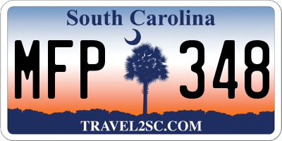 SC license plate MFP348