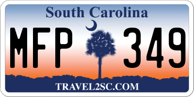 SC license plate MFP349