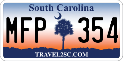 SC license plate MFP354