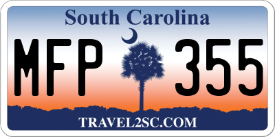 SC license plate MFP355