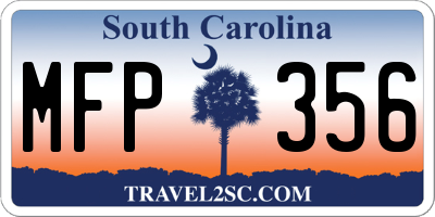 SC license plate MFP356