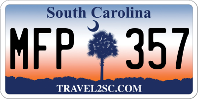 SC license plate MFP357