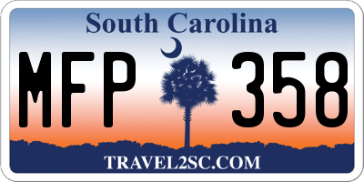 SC license plate MFP358