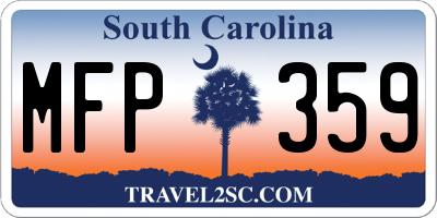 SC license plate MFP359