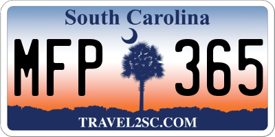 SC license plate MFP365