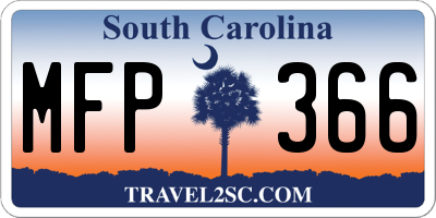 SC license plate MFP366