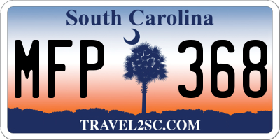 SC license plate MFP368