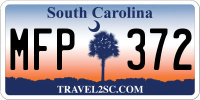SC license plate MFP372
