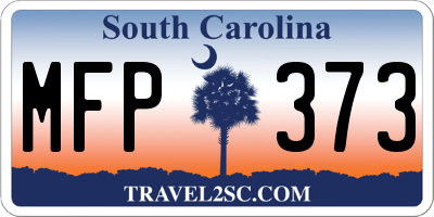 SC license plate MFP373