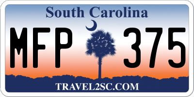 SC license plate MFP375