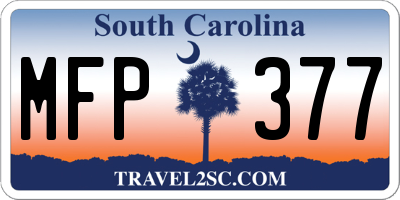 SC license plate MFP377