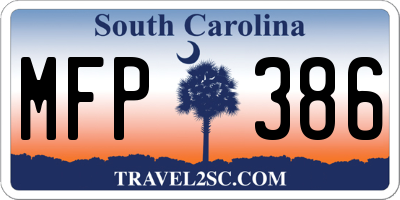 SC license plate MFP386