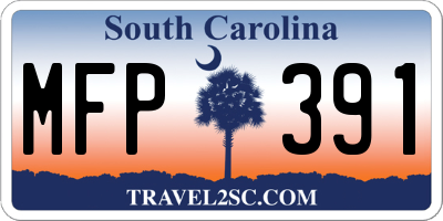 SC license plate MFP391