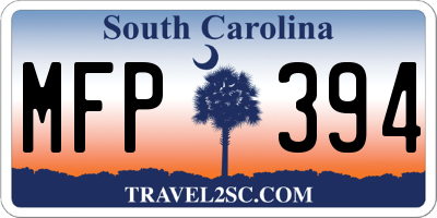 SC license plate MFP394