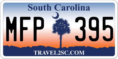 SC license plate MFP395
