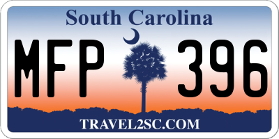 SC license plate MFP396