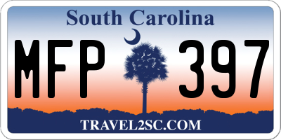 SC license plate MFP397