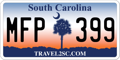 SC license plate MFP399