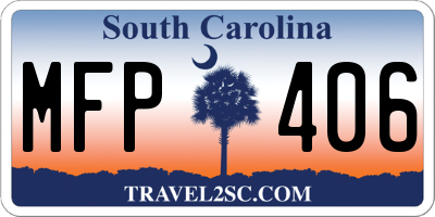 SC license plate MFP406
