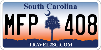 SC license plate MFP408